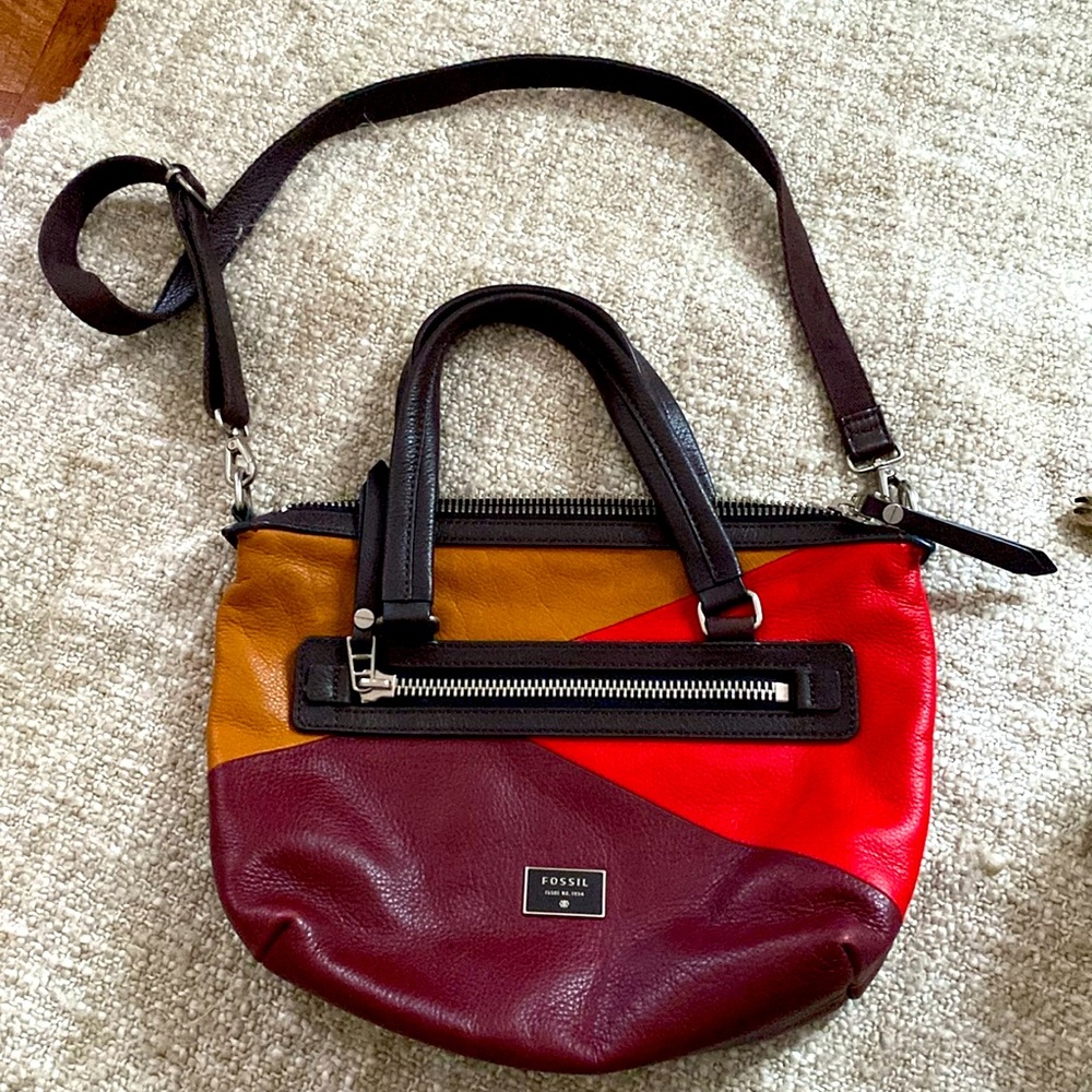 Fossil Multicolored Fall Crossbody And Hand Purse - image 1